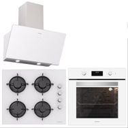 Silverline Beyaz Cam BO6502W02 - CS5349W01 - 3457 Soho Ankastre Set
