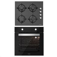 Silverline BO6501B01-CS5349B01 2'li Siyah Ankastre Set