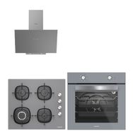 Silverline BO6501S01-3481 Gri 3-CS5629S01 Ankastre Set