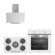 Silverline BO6501W01 - 3481 - CS5622W01 3'lü Beyaz Ankastre Set
