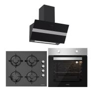 Silverline BO6501X01 - CS5349B01 - 3472 Bold 60 3'lü Siyah Ankastre Set