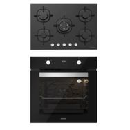 Silverline BO6502B01 - CS5365B01 2'li Siyah Ankastre Set
