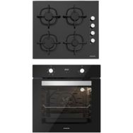 Silverline BO6502B02 - CS5343B01 Siyah 2'li Ankastre Set