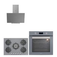 Silverline BO6502S02 - 3481 - CS5622S01 3'lü Gri Ankastre Set