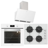 Silverline BO6502W02 - CS5335W01 - 3457 Soho 60 Beyaz Cam Ankastre Set