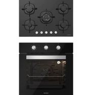 Silverline BO6503B01 - CS5365B01 2'li Siyah Ankastre Set