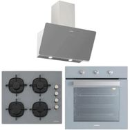 Silverline BO6503S01 - CS5335S01 - 3457 Soho 60 3'lü Gri Ankastre Set