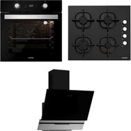 Silverline BO6504B01 - CS5343B01 2'li Siyah Ankastre Set