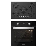 Silverline BO6504B01 - CS5365B01 2'li Siyah Ankastre Set