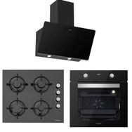 Silverline BO6504B01-CS5427B01-3457 SOHO 60 Siyah 3'lü Ankastre Set