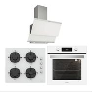 Silverline BO6504W01 - CS5335W01 - 3420 Classy 60 Beyaz Cam Ankastre Set