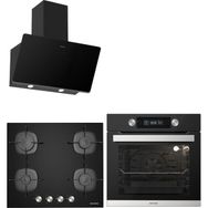 Silverline BO6505B01 - CS5426B01 - 3457 Soho 80 Siyah Ankastre Set