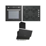 Silverline Classy BO6024B01-CS5335B01-3420 3'lü Siyah Ankastre Set
