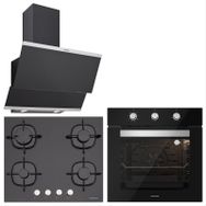 Silverline Classy BO6503B01-CS5436B01-3420 3'lü Siyah Ankastre Set