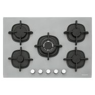 Silverline CS5364S01 5 Gözlü 75 cm Gri Cam Ankastre Ocak