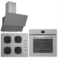 Silverline Luno 3420S+6502S+CS5335S Gri Ankastre Set