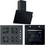 Silverline Luno F6501B02 - L3462B - L335B01 Siyah Ankastre Set