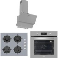 Silverline Oslo 3490 - CS5335S02 - BO6502S02 Gri Cam 3'lü Ankastre Set