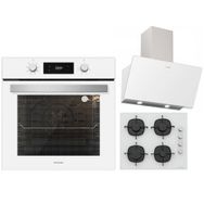 Silverline Soho Beyaz 60 cm Davlumbaz CS5335W01 Ocak B06504W01 Fırın Beyaz Ankastre Set