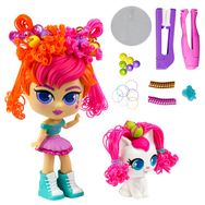 Silverlit 82086-2 Mei Li ve Lulu Kırmızı Curli Girls Bebek ve Hayvan 2'li Set