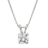 Silver&Silver 1 Karat 925 Ayar Gümüş Tektaş Kolye
