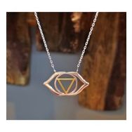 Şimal Silver 925 Ayar Gümüş Alın Çakra Unisex Tasarım Kolye