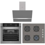 Simfer 8217 - 3538 - 8740 Gri 3'lü Ankastre Set