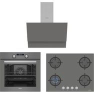 Simfer 8237 - 3655 - 8705 Trend Silver Dijital Power Turbo 3'lü Ankastre Set