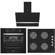 Simfer Airfry 8215 - 3500 - 8738 Siyah 3'lü Ankastre Set