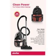 Simfer SK-6301 Rose Gold 800 W Toz Torbasız Elektrikli Süpürge