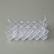 Simple Living 22x8x14 cm Şeffaf 22 Bölmeli Rujluk Organizer