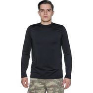 Single Sword Siyah Uzun Kol Microfiber Tşört -Askeri Üst İçlik-Microfiber Fanila