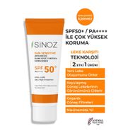 Sinoz SPF 50 Leke Karşıtı Aydınlatıcı Etkili Yüksek Koruyucu 50 ml Niacinamide içeren Yüz Güneş Kremi