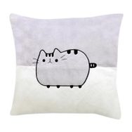 Şirin 30 cm Gri Kedi Figürlü Yastık