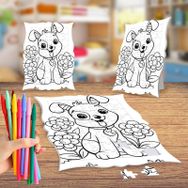 Şirin Köpek Yavrusu Boyama Puzzle Tablo