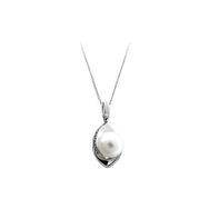 Sirius 0715P0022 Pırlanta Taşlı Drop İncili Kolye