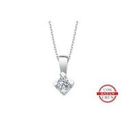 Sirius 0717P0041 F Renk 0,10 Karat Pırlanta Tektaş Kolye