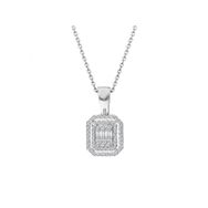 Sirius 0717P0046 F Renk 0,50 Karat Baget Pırlanta Kolye