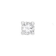 Sirius 0723E0042 Beyaz Safir Tektaş Erkek Küpesi