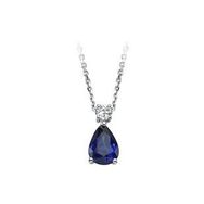 Sirius 0723P0030 Pırlanta ve Damla Safir Taşlı Kolye