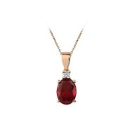 Sirius Pırlanta 0604P0164 Pırlanta Ve Oval Pembe Radolite Taşlı Kolye