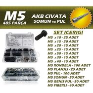 Site Hırdavat 485 Parça M5 AKB Cıvata + 8 Somun Adaptörü