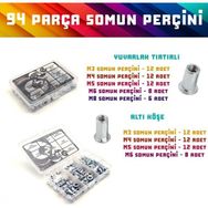 Site Hırdavat 94 Parça Somun Perçini Seti