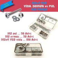 Site Hırdavat M2x4 YSB 450 Parça Vida Somun Pul Seti