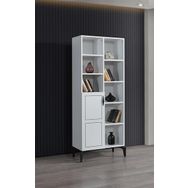 Sivas Gözde Mobilya Çizgi 70x37x180 cm Raflı Kapaklı Kitaplık
