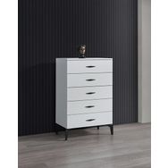 Sivas Gözde Mobilya Çizgi 70x43x110 cm 5 Çekmeceli Beyaz Şifonyer
