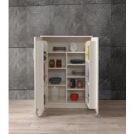 Sivas Gözde Mobilya Çok Amaçlı 2 Kapaklı Kısa 88x52x120 cm Mutfak Erzak Kiler Dolabı