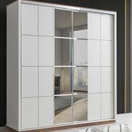 Sivas Gözde Mobilya Efsane 200x60x214 cm Krem Sürgülü Aynalı Gardrop