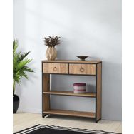 Sivas Gözde Mobilya Ekonomik Ferforje 2 Çekmeceli Raflı 100x31x103 cm Dresuar