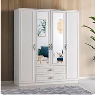 Sivas Gözde Mobilya Gediz 180x57x210 cm 4 Kapılı 2 Çekmeceli Gardrop